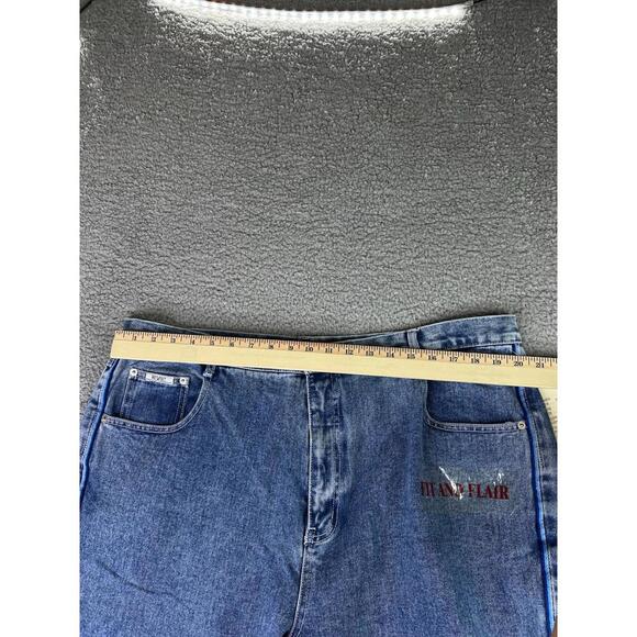 NWT Revolt Blue Denim Jeans Fit & Flare Womens Size 22 100% Cotton Deadstock - Picture 9 of 14